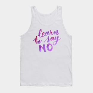 Learn to say no - lilac Tank Top
